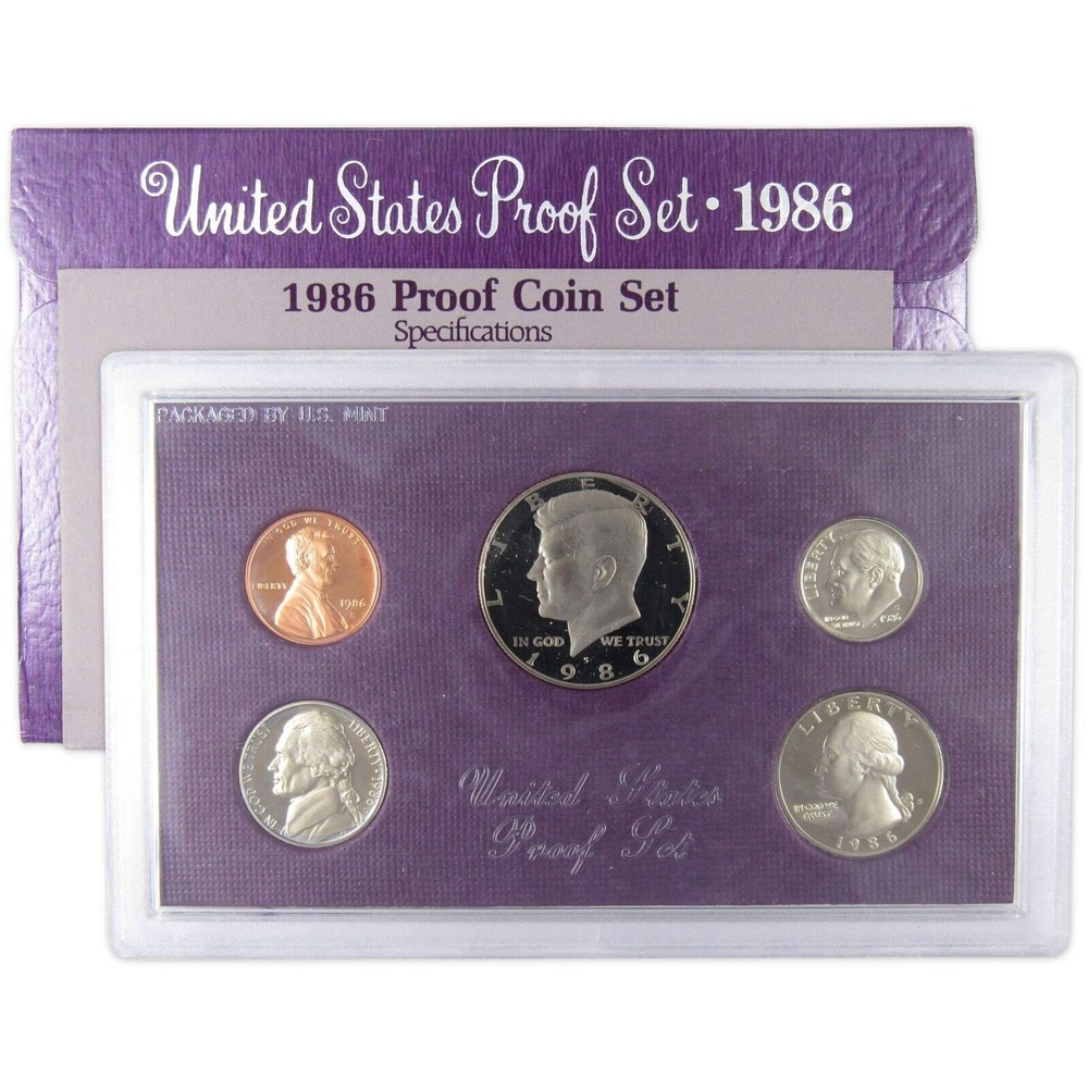 1986 Proof Set U.S.‎ Mint Original Government Packaging OGP Collectible